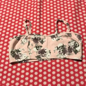 Skulls and roses bralette